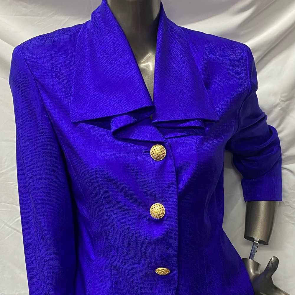 Adrianna Proppel set blouse and skirt purple 100% Silk